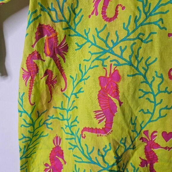 Gretchen Scott Girls Child Seahorse Print Swim Coverup Beach Tunic Sz 4/6 - Picture 5 of 5